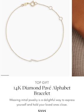 Gorjana 14K Gold Diamond Pavé Initial Bracelet - Gold